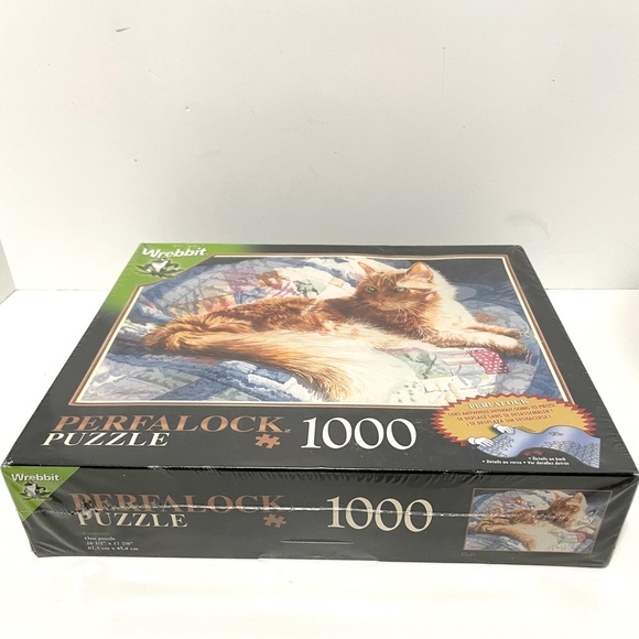 Wrebbit Perfalock “Fluffy on Quilt” 1000 pc Puzzle - Picture 13 of 16